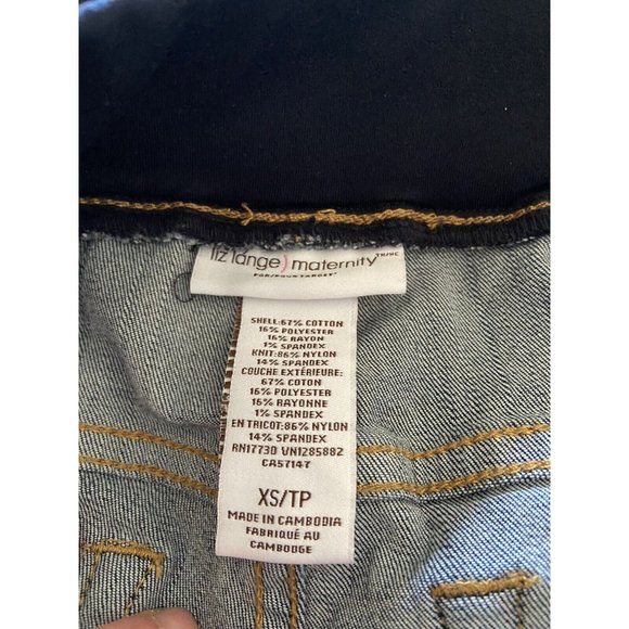 Liz Lange Maternity Jean Shorts XS Expandable Waist Summer Beach Pockets - Picture 11 of 12